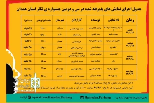 سی و دومین جشنواره تئاتر استان همدان